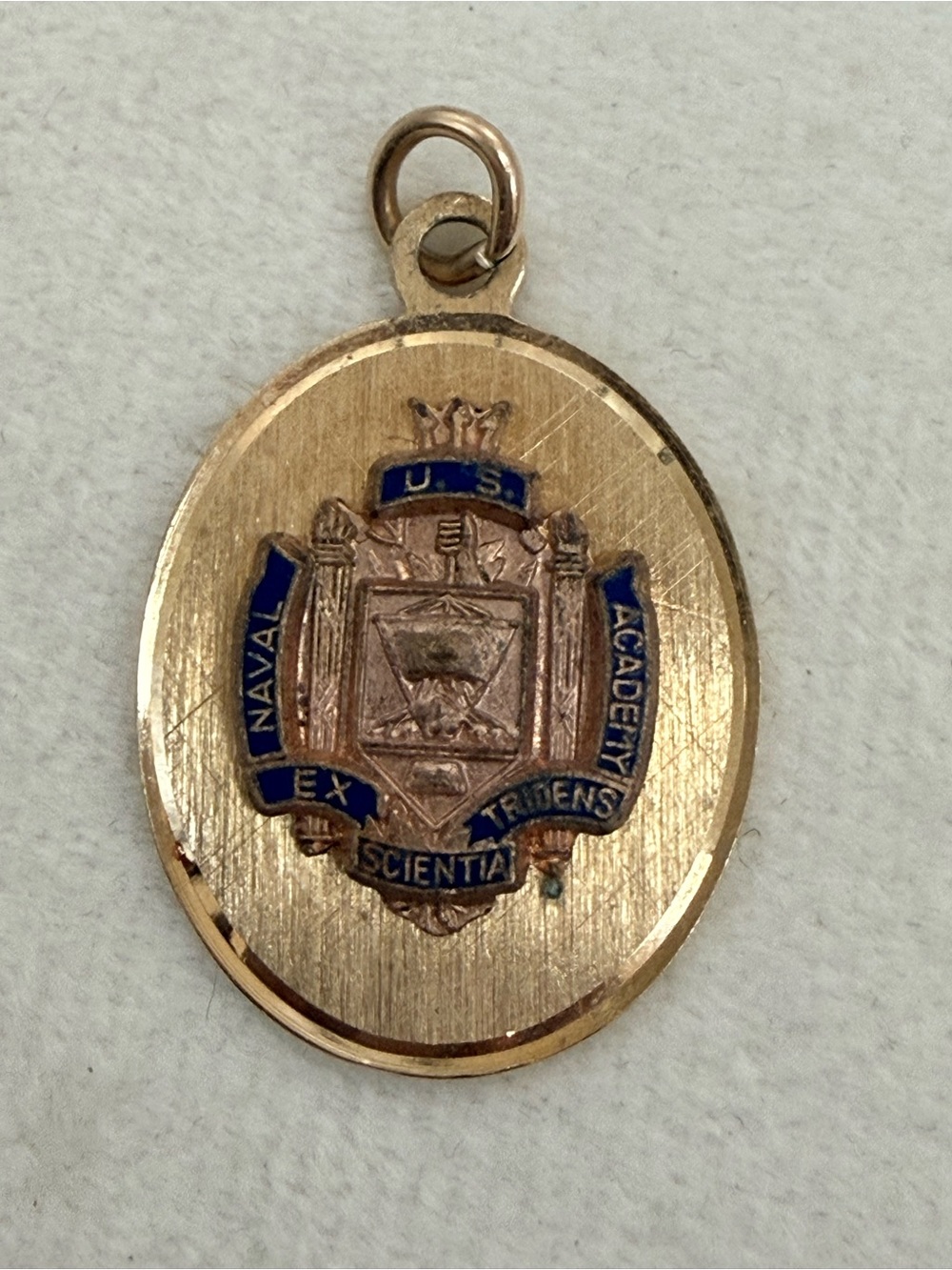 US Navy Academy Crest Pendant Charm gold tone lamode